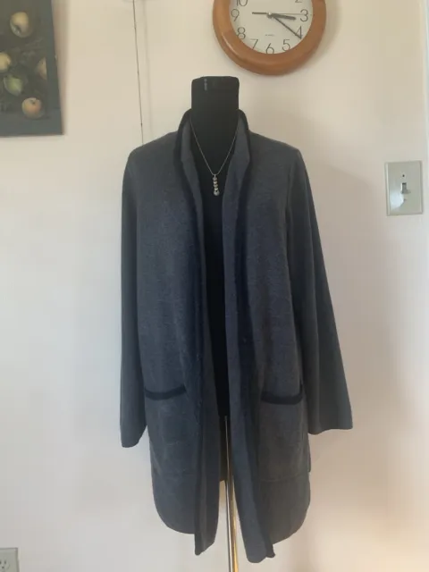eileen fisher Wool Blend Jacket, Blazer Grey XL: XXL