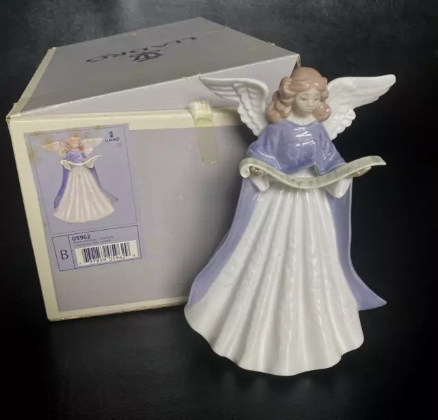 Lladro 5962 BLUE ANGEL 1993 TREE TOPPER W/BOX - 7 inch