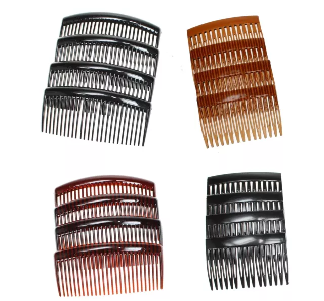 Pack de 4 peignes à cheveux latéraux plats toboggans poignées accessoires pour cheveux 2