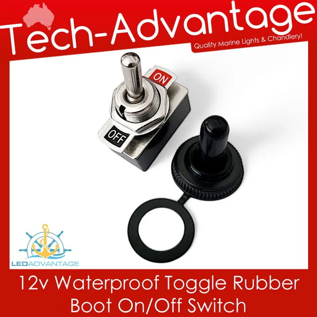 AUTOMOTIVE MARINE 12V/24V 10A ON/OFF Toggle Switch + Waterproof Boot ...
