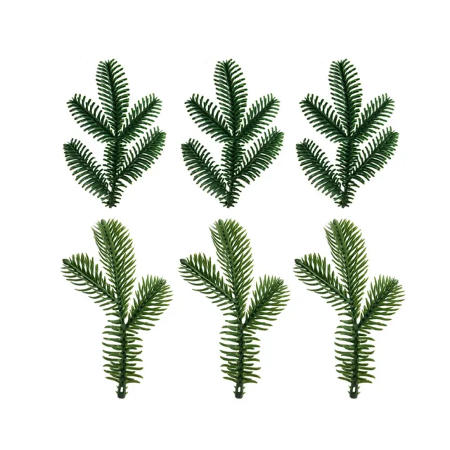 10Pcs Artificial Pine Needles Branches 3/5 Twig Xmas Wedding Stage Office Decor