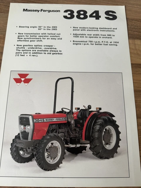 ORIGINAL MASSEY FERGUSON MF384 S Product Specification Sheet £3.84 ...