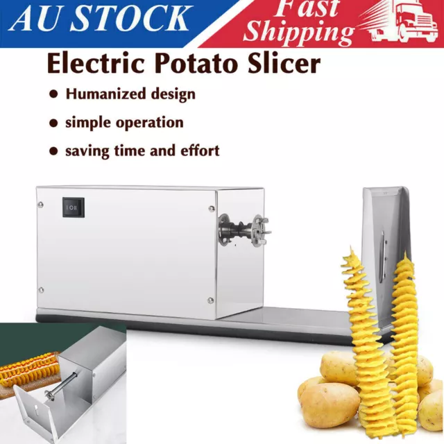 Commercial Electric Potato Spiral Tornado Cutter Twister Vegetable Chips Slicer