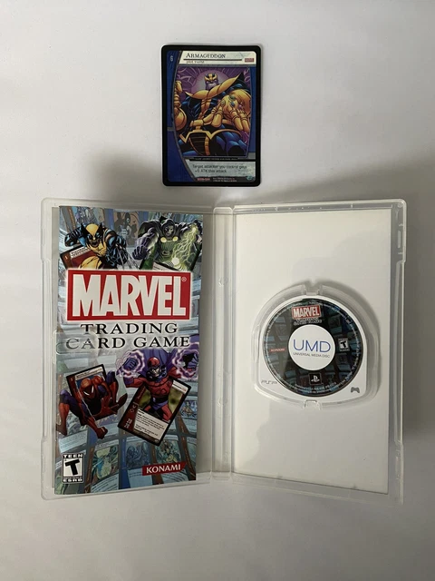 Gioco di carte collezionabili Marvel - PSP Sony completo di Thanos vs. carta e manuale 2