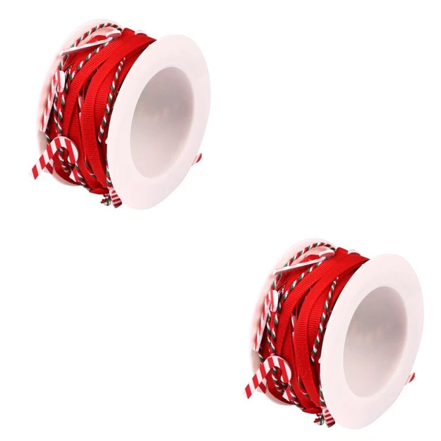 2 rollen Weihnachten Geschenk Verpackung Band Schneeflocke Geschenk Band