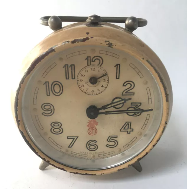 Reveil De Marque Smi Horloge Pendule Vintage Ancien Clock