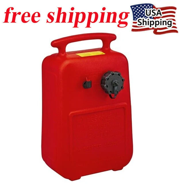 PORTABLE 6 GALLON Marine Outboard Boat Motor Gas Tank External Fuel