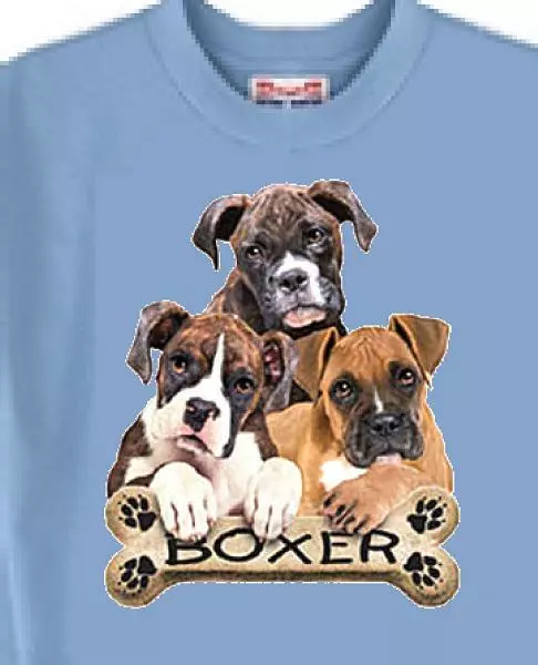 Dog T Shirt Men Women - Boxer Dog Bone --- Also Sweatshirt Available