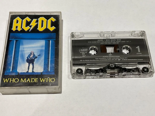 AC/DC WHO MADE Who Cassette Tape Album ACDC Vintage Original Music 1986 ...