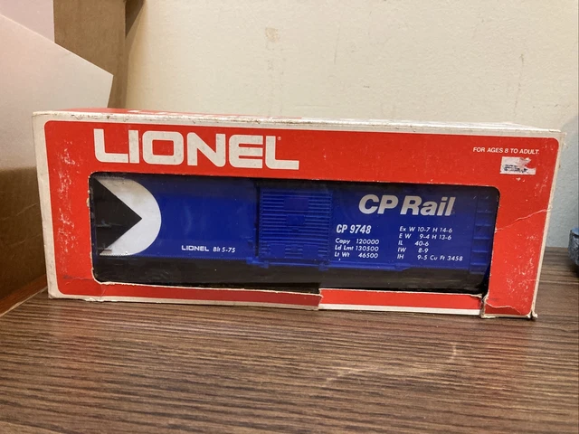 Lionel O Gauge CP Rail Box Car 6-9748