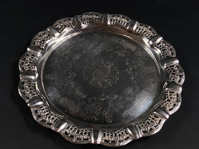 Dessous De Plat Ancien En Métal Gris - French Antique