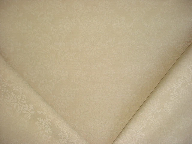 11-7/8Y Robert Allen Duralee Natural Gold Malt Floral Damask Upholstery Fabric