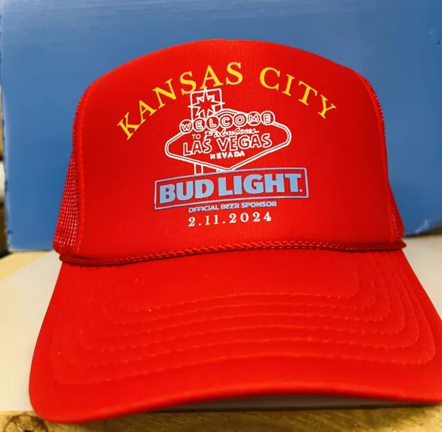 Kansas City Super Bowl LVIII Welcome To Las Vegas Bud Light Ball Cap 2/11/2024