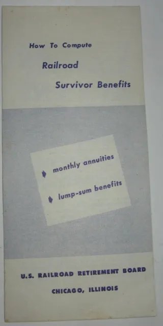 VTG How to Compute Survivor Benefits Pamphlet - November 1954 - Railroad Board