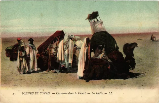 CPA AK LL 15 Scenes et Types - Caravane dans le Désert ALGERIA (793363)
