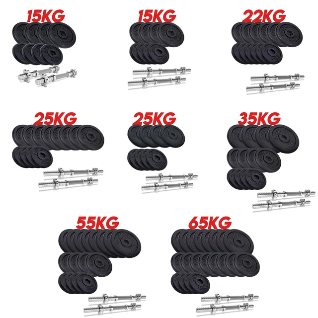 GORILLA SPORTS® Hantelset - 15kg, 20kg, 25kg, 30kg