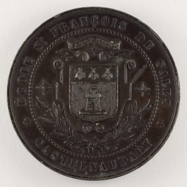 Médaille École Saint-François-de-Sales - Castelnaudary - Signée par Trouchou 2