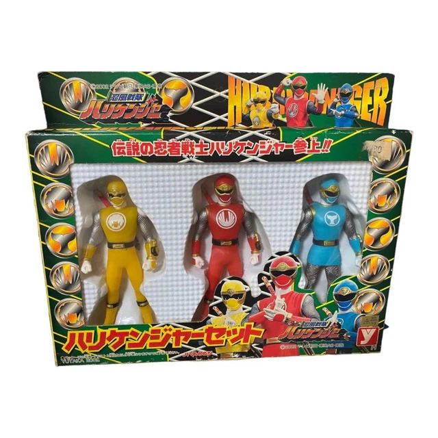 Power Rangers Ninja Storm Hurricaneger Soft Vinyl Figure 3p set BANDAI JP w/BOX