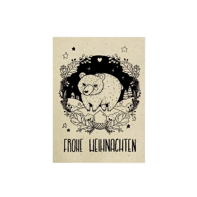 Matabooks - Postkarte Graspapier – „Frohe Weihnachten“