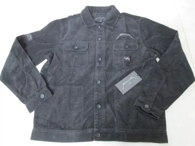 NEW Billabong Metallica Black Album Corduroy Jacket MENS L Black $150.