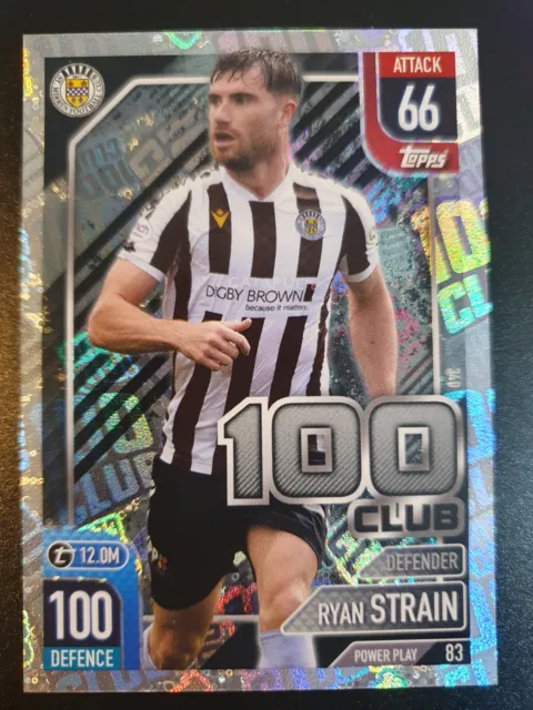 SPFL Topps Match Attax 2023/24 Ryan Strain St Mirren 100 CLUB CARD #340