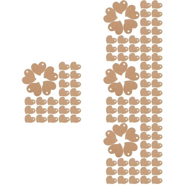 4 pz 1 sacchetto di carta a forma di cuore etichette artigianato da appendere etichette di carta Kraft