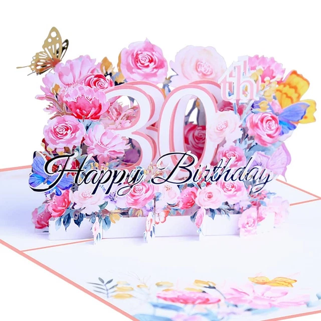 ZSMJAER Biglietto Auguri Compleanno,biglietto pop-up 3D per tutte le