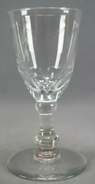 Early 19th Century British Hand Blown Petal Cut Flint Glass Wine Circa 1830s