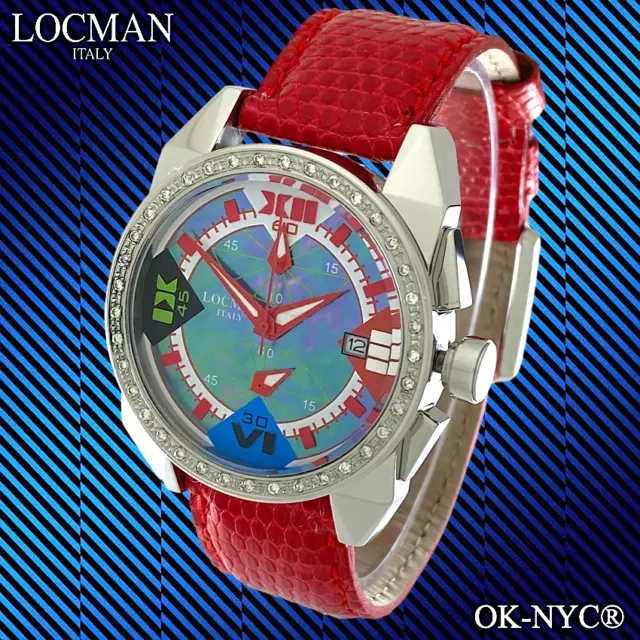 UNISEX LOCMAN CAVALLO Pazzo Chrono Diamond Bezel Quartz Watch 40mm