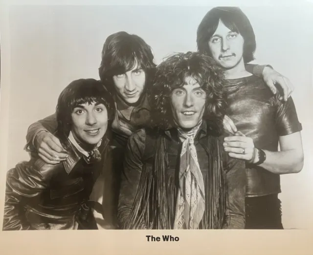 The Who Original Promo Photo 8 X 10 Townshend Daltrey Keith Moon