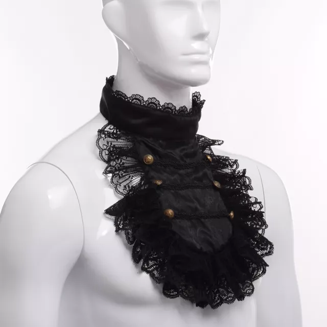 Renaissance Elizabethan Ruffle Neck Collar Faux Lace Choker Victorian  Costume