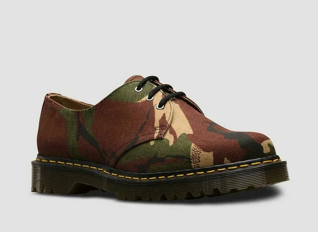 MARTENS 1461 Camo Lickwax 3-Eye Shoes, Made In England, RRP