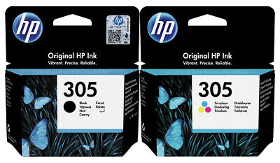 HP 305 Tinte Patronen 2x Original DeskJet Plus 4110 4120 4122 4130 4134 4155 Set