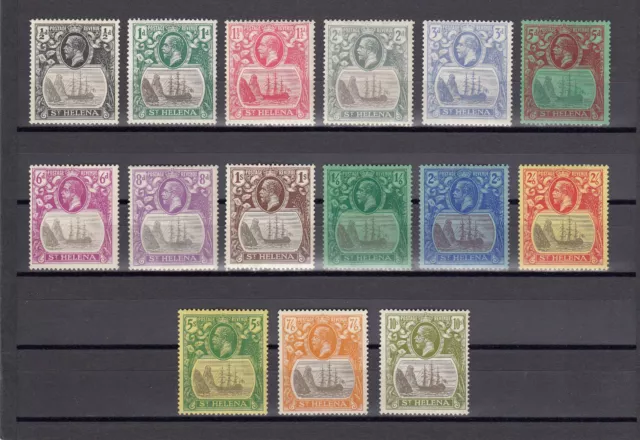 ST HELENA 1922/37 SG 97/112 MINT Cat £425