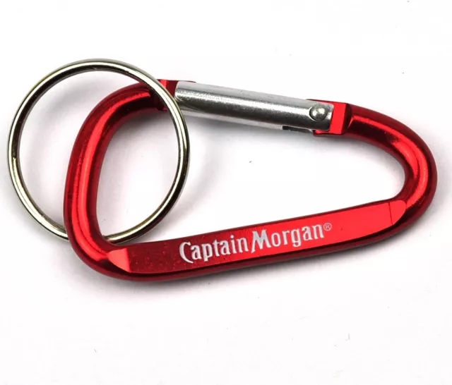 Captain Morgan USA Karabiner Schlüsselanhänger Key Chain Ring rot 2