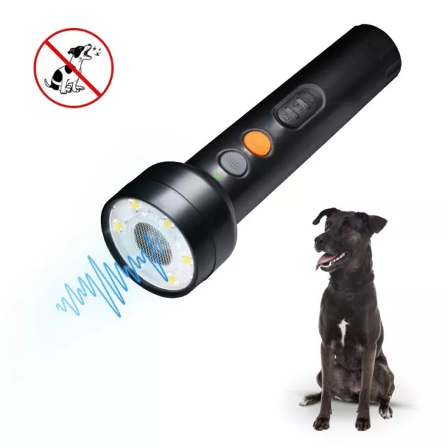 Anti-Bell Hunde Wolf Abwehr LED Taschenlampe 3 in 1 mit Ton, Licht, Ultraschall