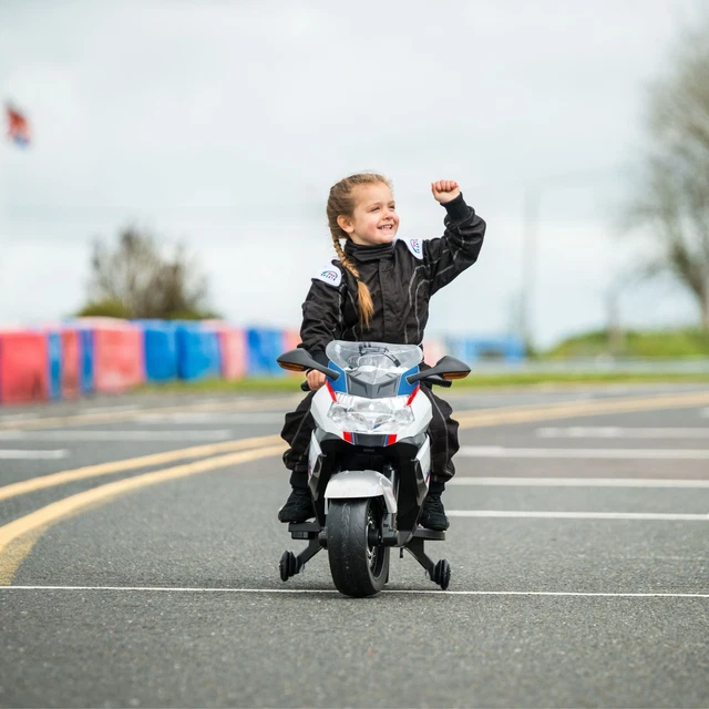 XOOTZ BMW K1300 S Kids Electric Ride On Motorbike 12.8V White 3-6 Years ...