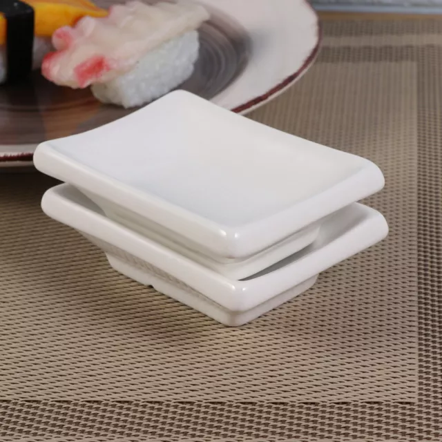 2 Pcs Ceramic Sauce Dish Cake Tray Appetizer Plates Small Mini Bowls