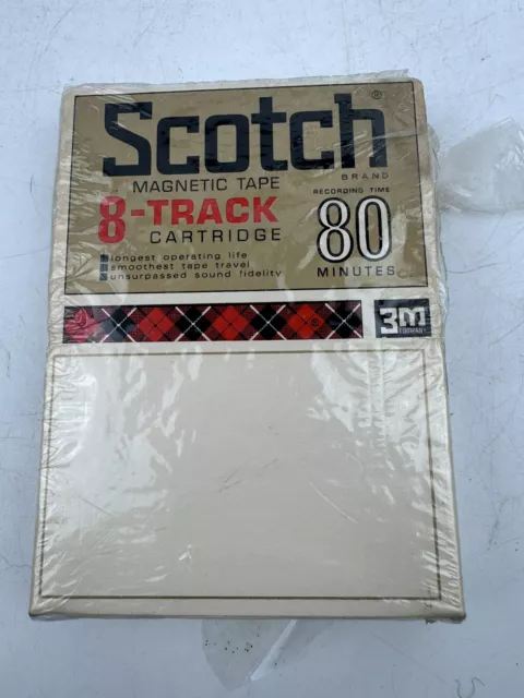 Scotch 3M Magnetic Tape 8-Track Cartridge 80 Min New - Partially Sealed