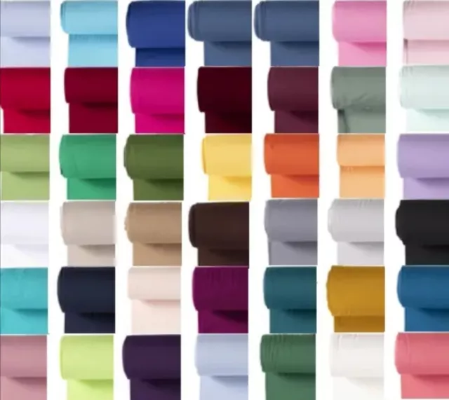 Bündchenstoff Uni  OEKO TEX Einfarbig über 60 Farben Schlauchware Bündchen