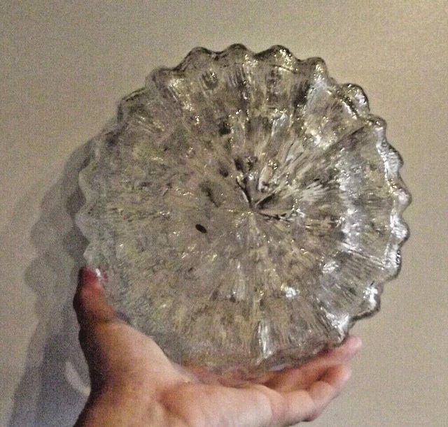 Antik Deckenleuchte Von -saal Bad Design 1970 Glas Opalin Figur Geometrisches