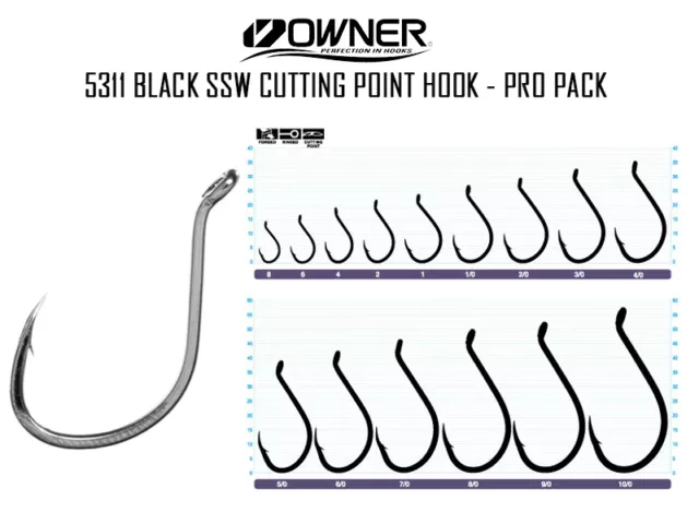 1 pk Owner Super Needle Point OH SSW Bait Hook Model 5315 Choose