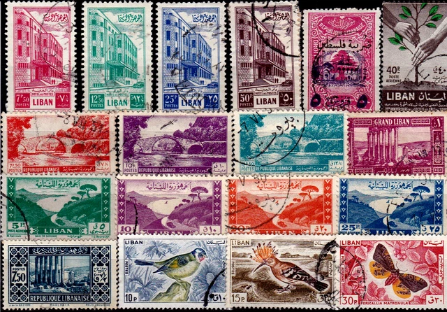 Einsteckkarte mit älteren Marken aus   ***  LIBAN  ***