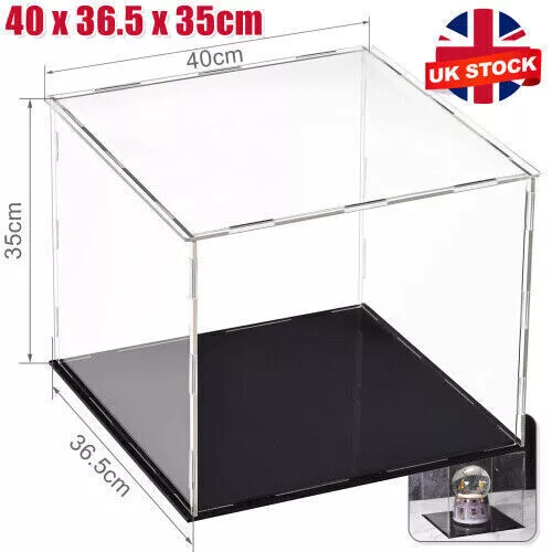 Large Acrylic Display Case Dustproof Box Perspex Clear Collectibles Model UK