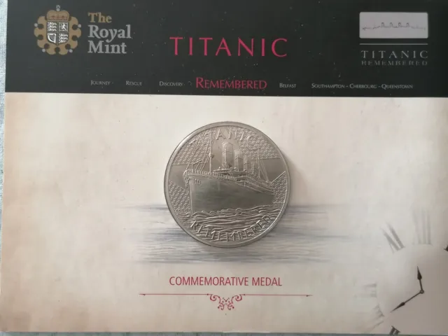 Medaglia Commemorativa. Titanic Remembered, the royal Mint