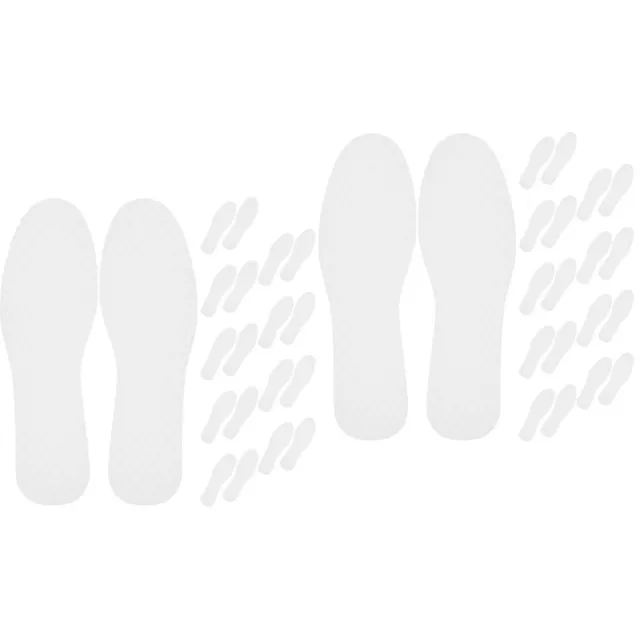 40 Pairs White Paper Sweat-absorbing Insoles Man Flat Shoe Pads