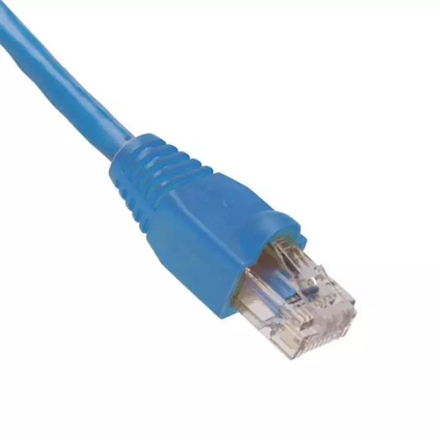 Cat6 PLENUM Patch Cable 25FT BLUE RJ45 CONNECTORS INSTALLED MADE IN USA CAT5E