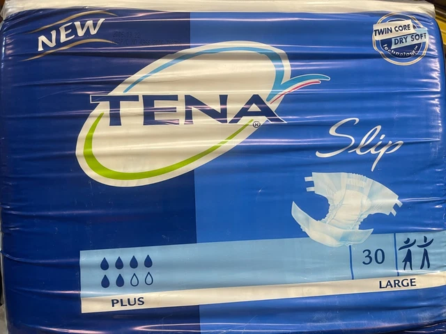 Lot de 5 paquets de 30 Couches Tena slip large    E