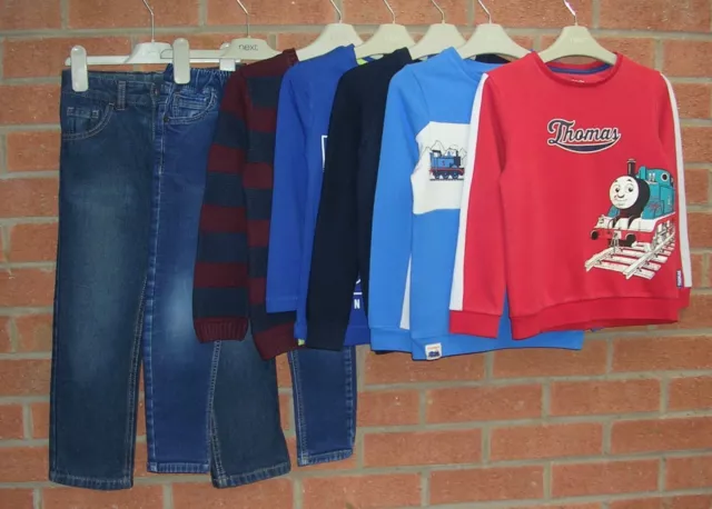 NEXT THOMAS M&S etc Boys Bundle Jeans Tops Long Sleeve T-shirts Age 5-6 116cm