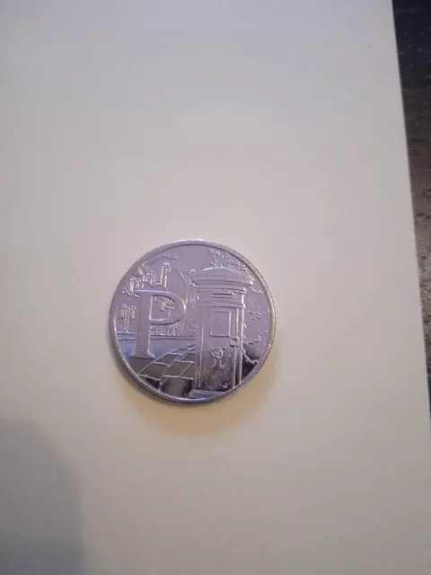 Alphabet 10p Piece Letter P .. Rare Coin..